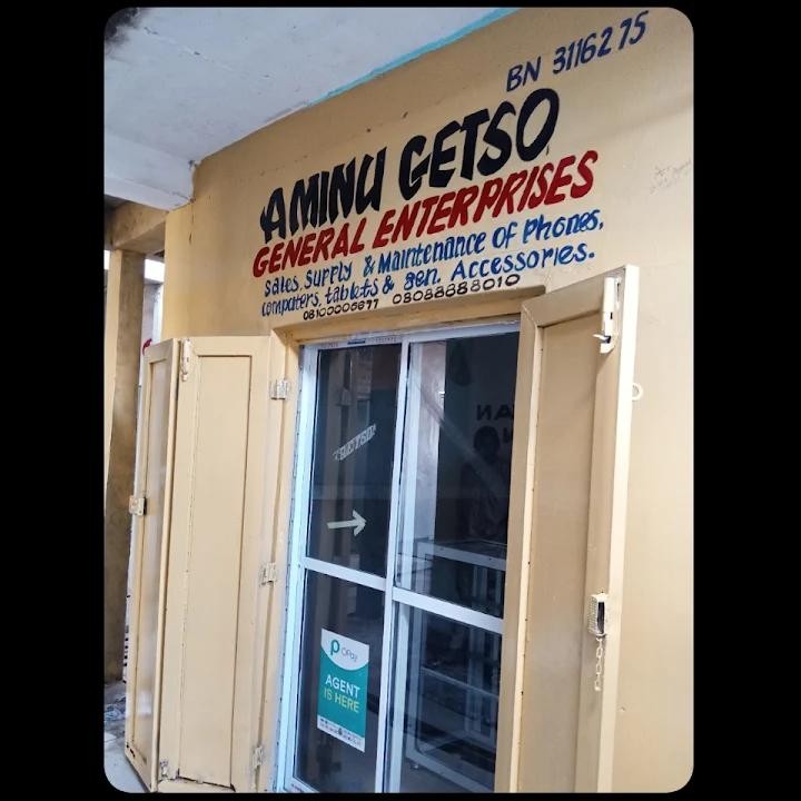 Aminu Getso General Enterprises shop front - Laptop sales and repair Kano